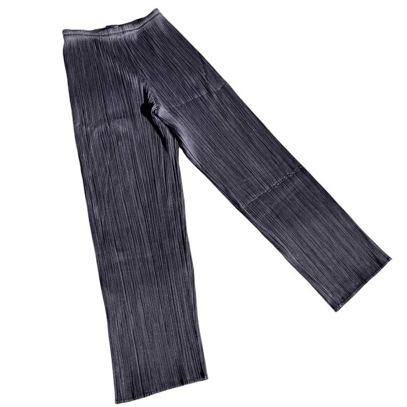 PLEATS PLEASE Issey Miyake Women's Gray Trousers Pants Pleated Size 1 M L - Picture 1 of 8
